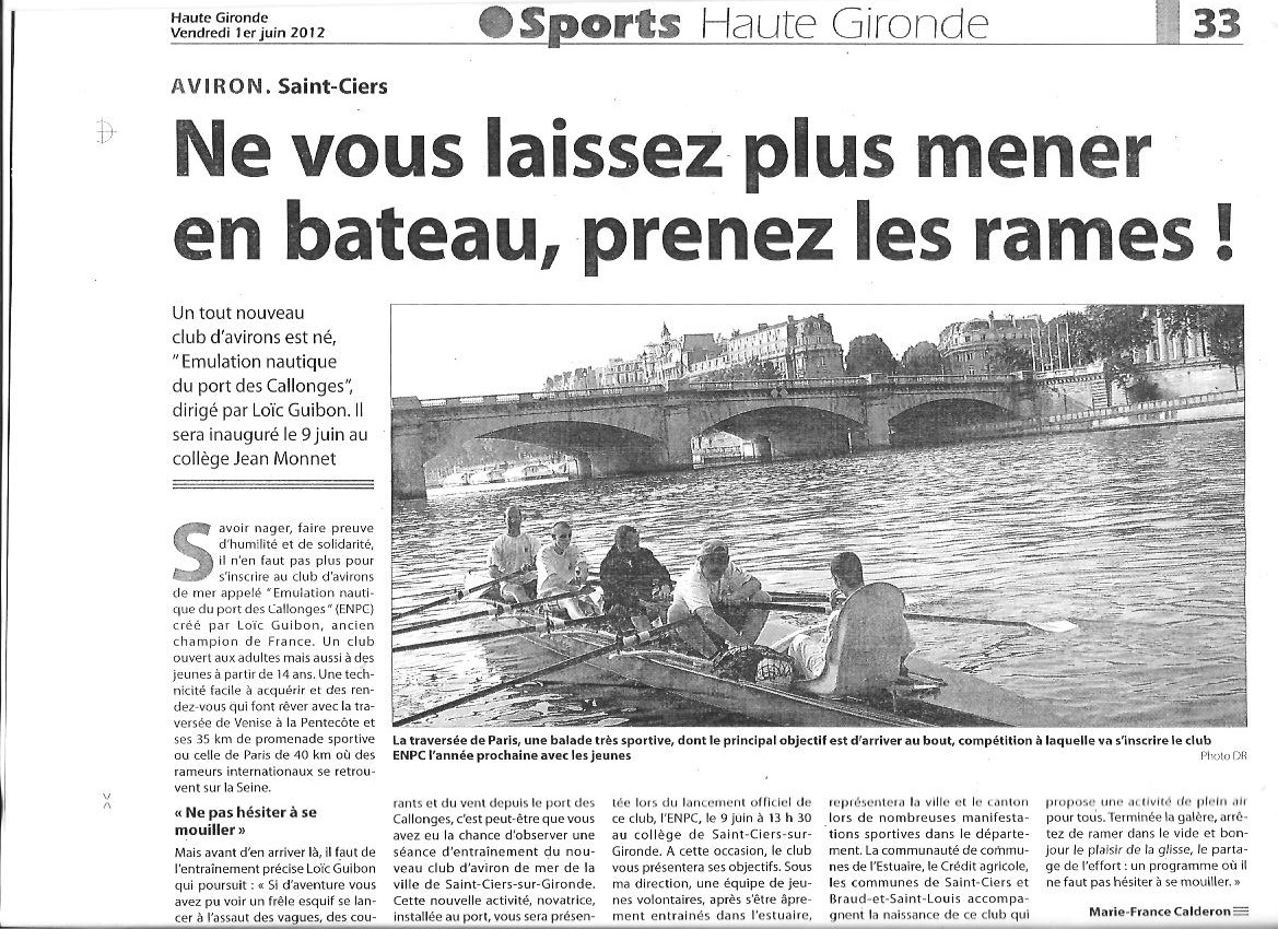 journal Haute Gironde le 1 juin 2012